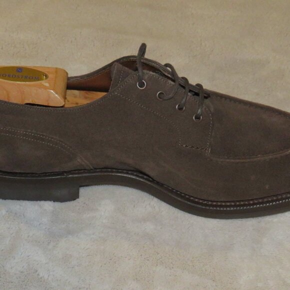 Edward Green Dover Ridgeway Sole Espresso Brown Suede Derby 8 E NWB - Picture 5 of 14